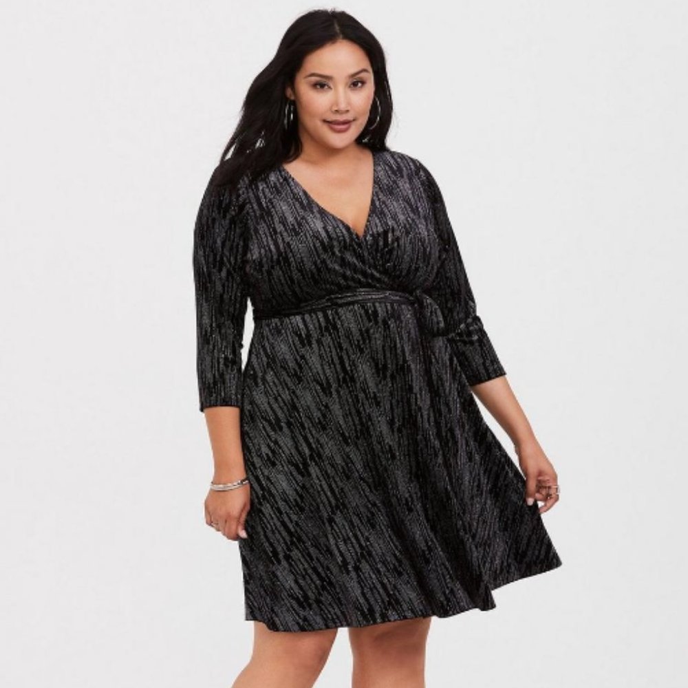 Torrid Black and Silver Dress